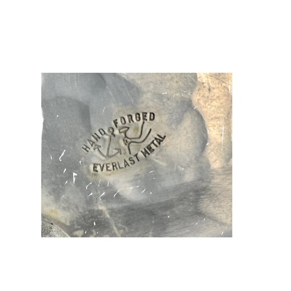 Vintage Everlast Hand Forged Aluminum Footed Metal Serving Tray Cabin mo… - Picture 5 of 5